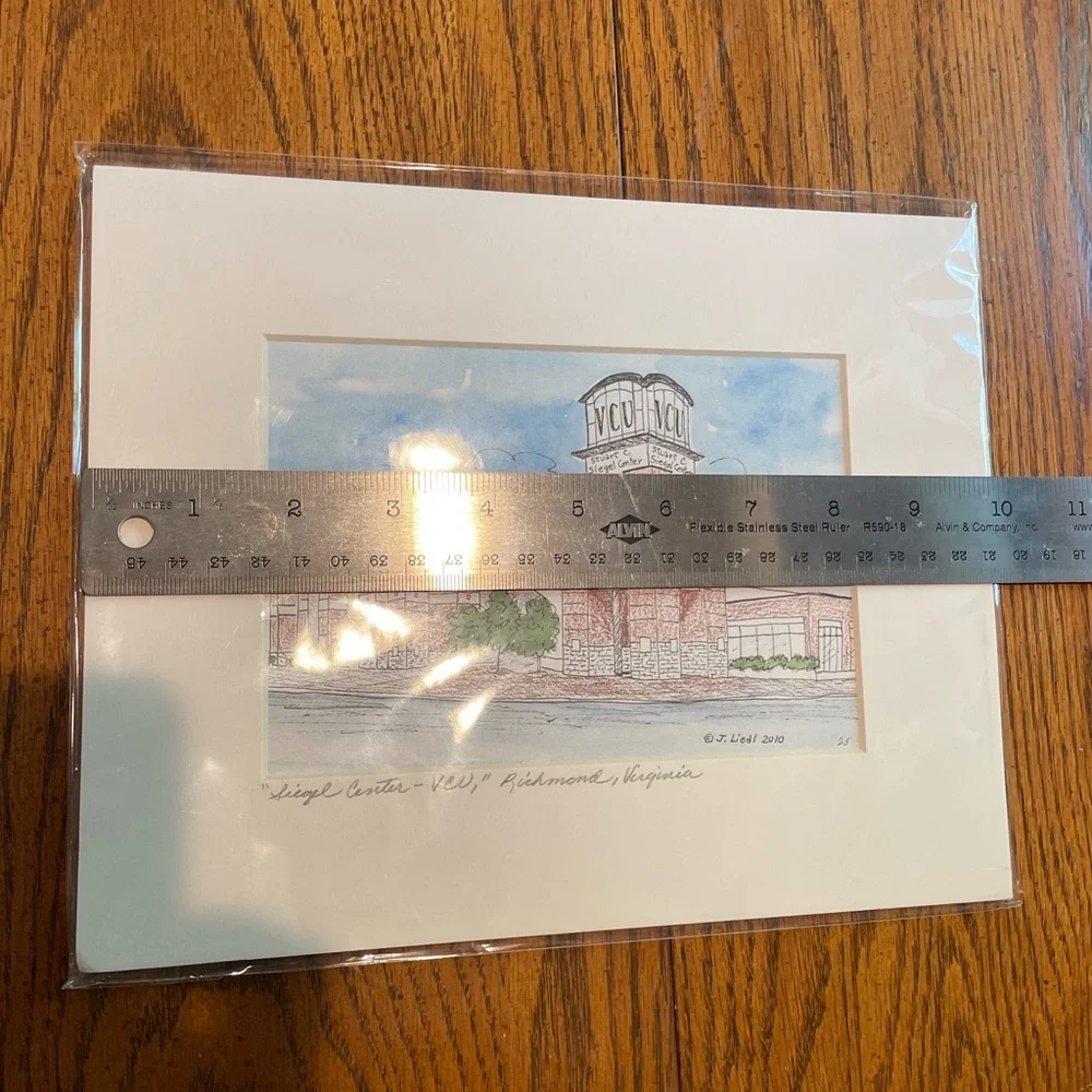 VCU Richmond Landmark - Siegel Center - College University Watercolor - Picture 3 of 4